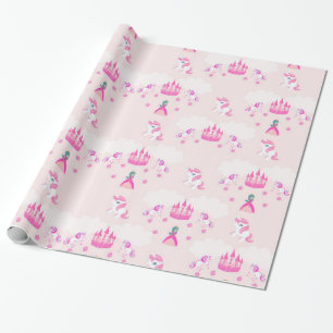 Princess and castle pattern Wrapping Paper