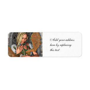 Princess and Dragon Return Address Label