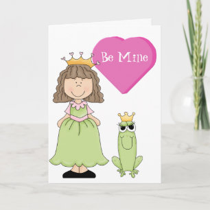 Princess and Frog Valentine Greeting Card