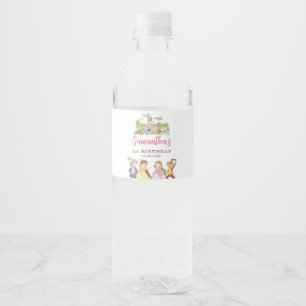 Princess and Knights Birthday Water Bottle Label