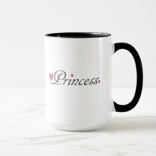 Princess and Pink Hearts Mug