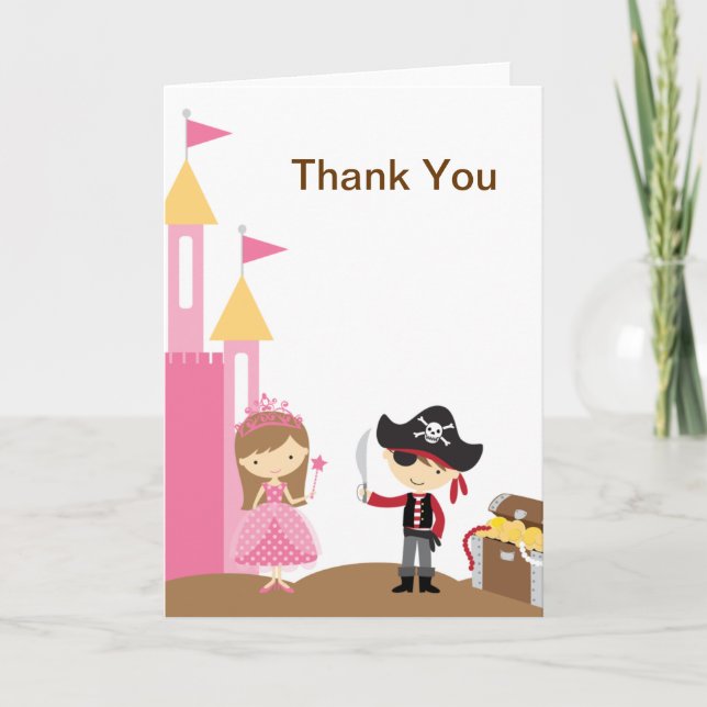 Princess and Pirate Note Card (Front)