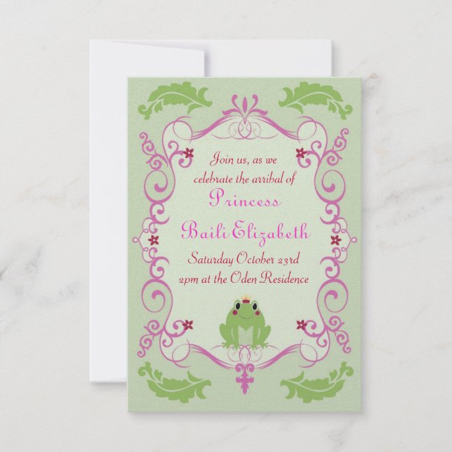 Princess and the Frog Invitation (Front)