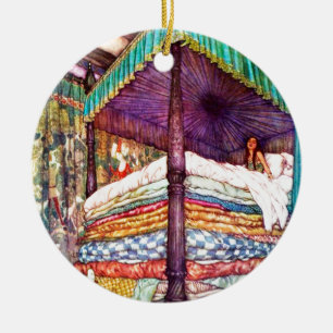 Princess and the Pea Ceramic Ornament