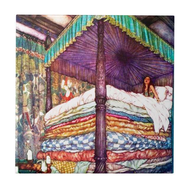 Princess and the Pea Ceramic Tile (Front)