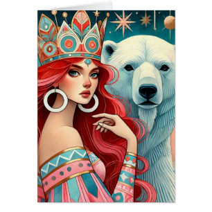 Princess and the Polar Bear Blank Inside Card
