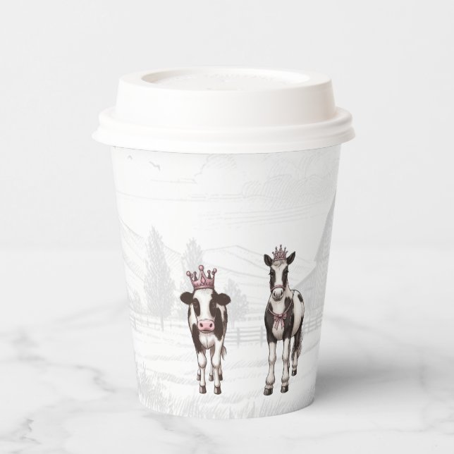 Princess Animals Birthday Party Paper Cups (Left)