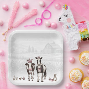 Princess Animals Birthday Party Paper Plate