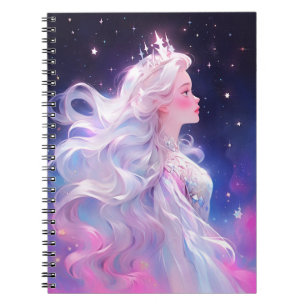 Princess Anime Girl Made Of Stars Notebook