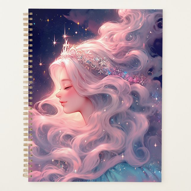 Princess Anime Girl Made Of Stars Planner (Front)