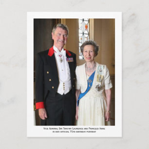 Princess Anne's official 75th birthday portrait Postcard