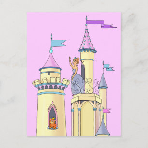 Princess at Fairy Tale Castle  -  Postcard