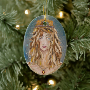 Princess Aurelie by Susan M. Epperly Ceramic Ornament