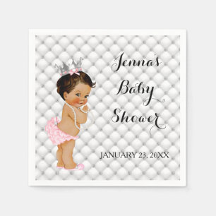 Princess Baby Girl Diamonds Blush Pink Napkin