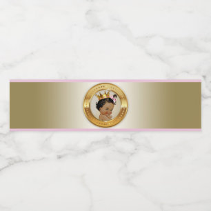 Princess Baby Girl Shower Water Bottle Label