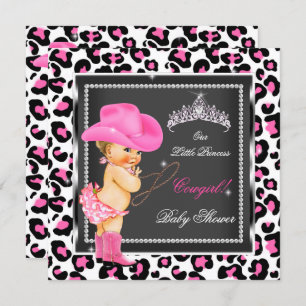 Princess Baby Shower Girl Cowgirl Blonde Invitation