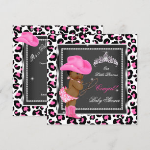 Princess Baby Shower Girl Cowgirl Ethnic Invitation