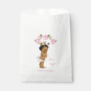 Princess Baby Shower Girl White Pink Ethnic Favour Bag