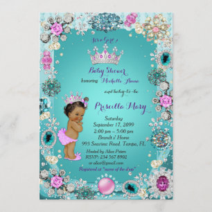 Princess Baby Shower Invitation, Princess,green Invitation