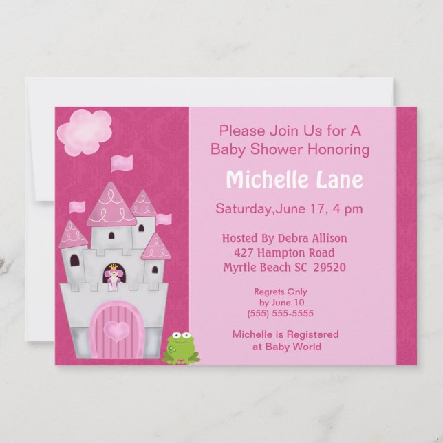 Princess Baby Shower  Invitations (Front)