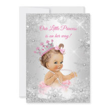Princess Baby Shower Pink Silver Winter wonderland