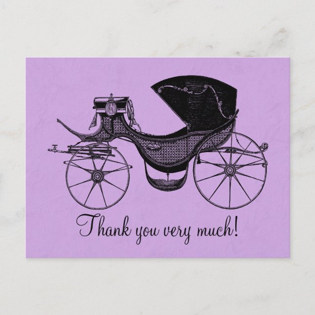 Princess Baby Shower Thank You Postcard (Front)