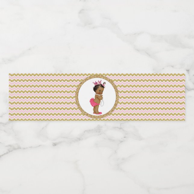 Princess Baby Shower Water Bottle Labels (Single Label)
