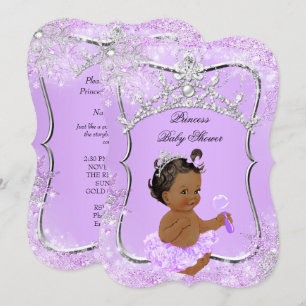 Princess Baby Shower Wonderland Lilac Ethnic Invitation