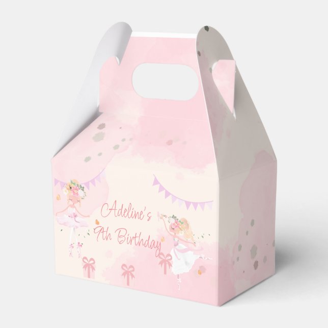 Princess Ballerina Birthday Favour Box (Front Side)