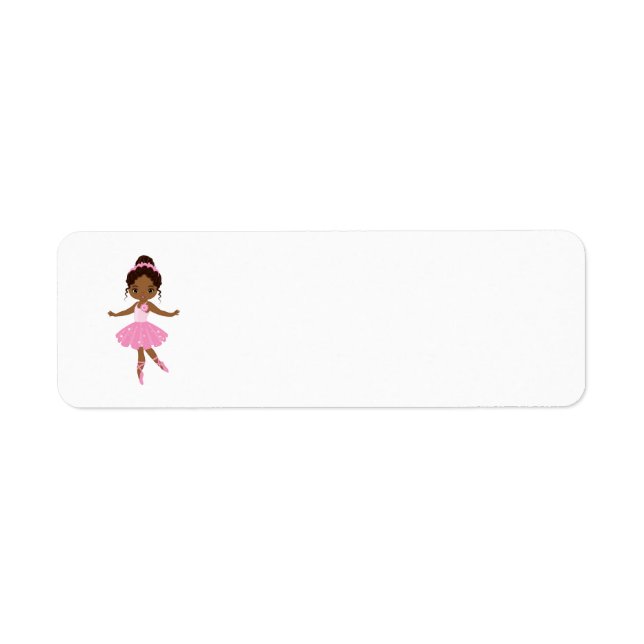 Princess Ballerina Return Address Label (Front)