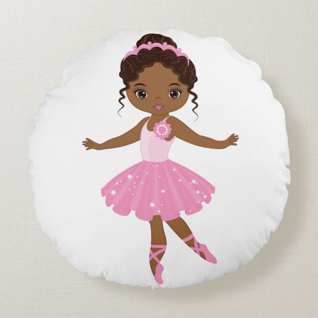 Princess Ballerina Round Cushion (Front)