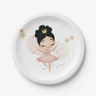 Princess Ballerina w/Tiara Birthday Paper Plate