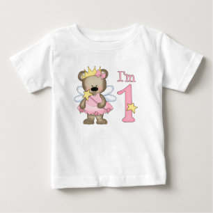Princess Bear 1st Birthday Baby T-Shirt