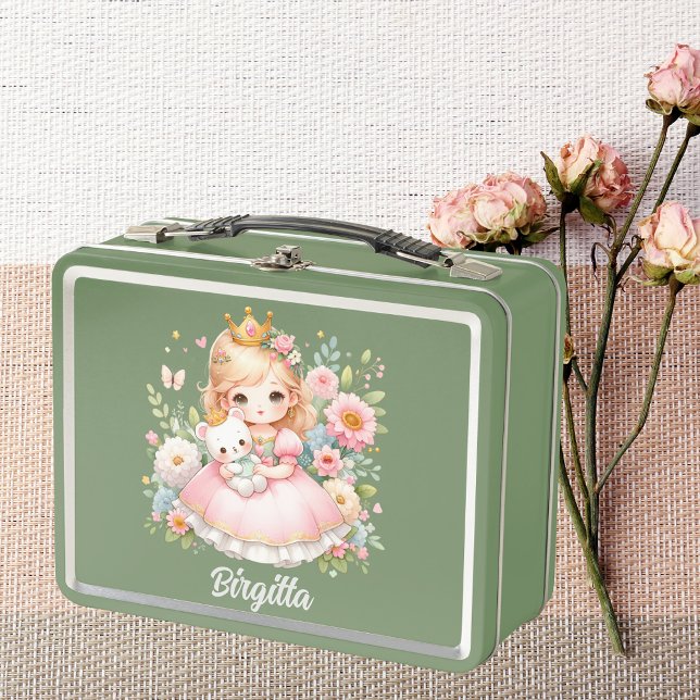  Princess & Bear  Metal Lunch Box (Creator Uploaded)
