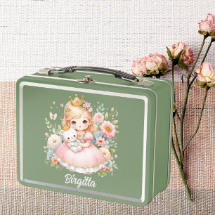 Princess & Bear Metal Lunch Box
