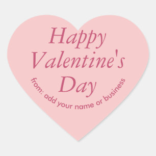 Princess Beauty Pink Heart Valentine's Sticker