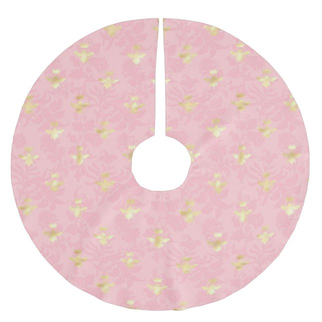 Princess Bee Series Design #4  Brushed Polyester Tree Skirt (Front)