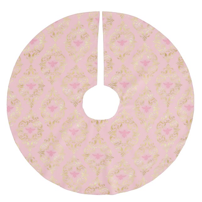 Princess Bee Series Design #5  Brushed Polyester Tree Skirt (Front)