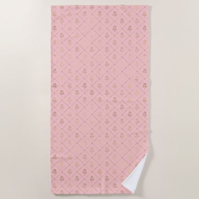 Princess Bee Series Design #6  Beach Towel (Front)