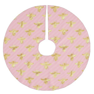 Princess Bee Series Design #7 Brushed Polyester Tree Skirt