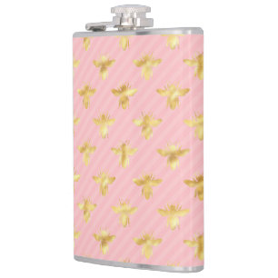 Princess Bee Series Design #7    Hip Flask