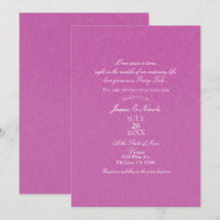 Princess Berry Pink Fairy Tale Damask Wedding
