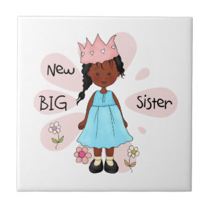 Princess Big Sister African American Ceramic Tile