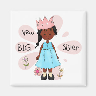 Princess Big Sister African American Magnet