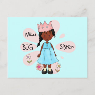 Princess Big Sister African American Postcard