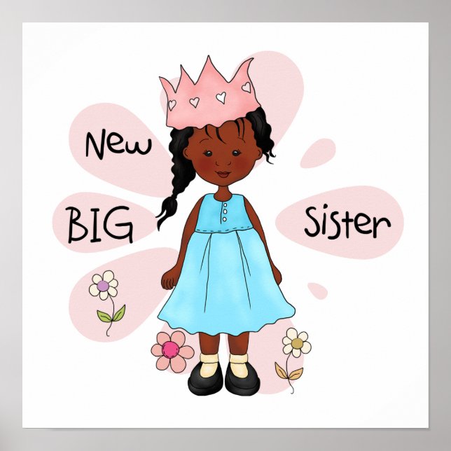 Princess Big Sister African American Poster (Front)