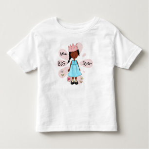 Princess Big Sister African American Toddler T-Shirt