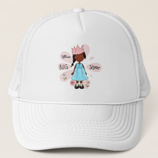 Princess Big Sister African American Trucker Hat (Front)
