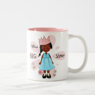 Princess Big Sister African American Two-Tone Coffee Mug