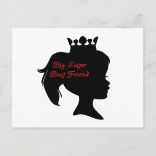 Princess Big Sister Best Friend Postcard